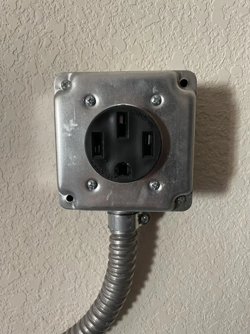 NEMA 14-50 outlet installed for Electrical Panel Upgrade in Peninsula