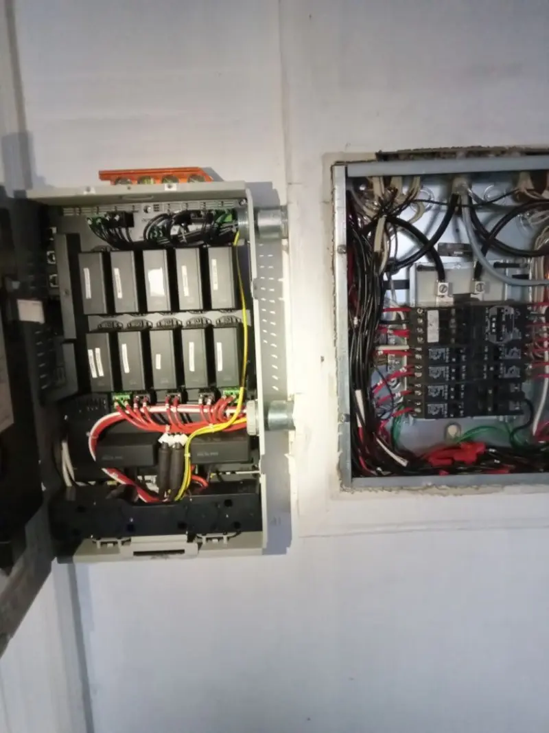 Electrical panel upgrade completed for Security Camera Wiring in Peninsula